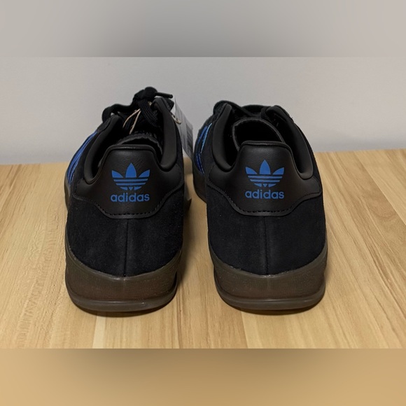 adidas Gazelle Indoor Lace Up Black Blue Sneakers Shoes JQ2692 Mens Size 8.5 - Picture 4 of 5